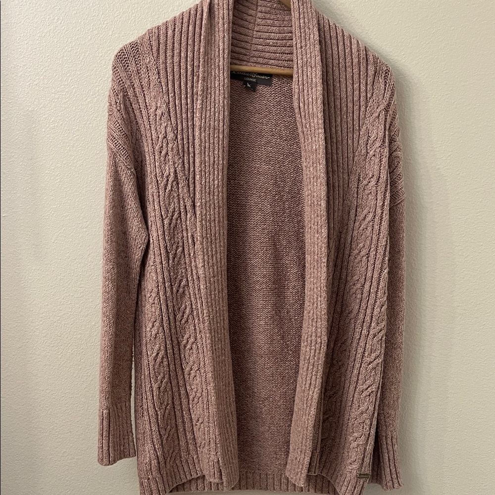 Women's Pink Cable Knit Sweater